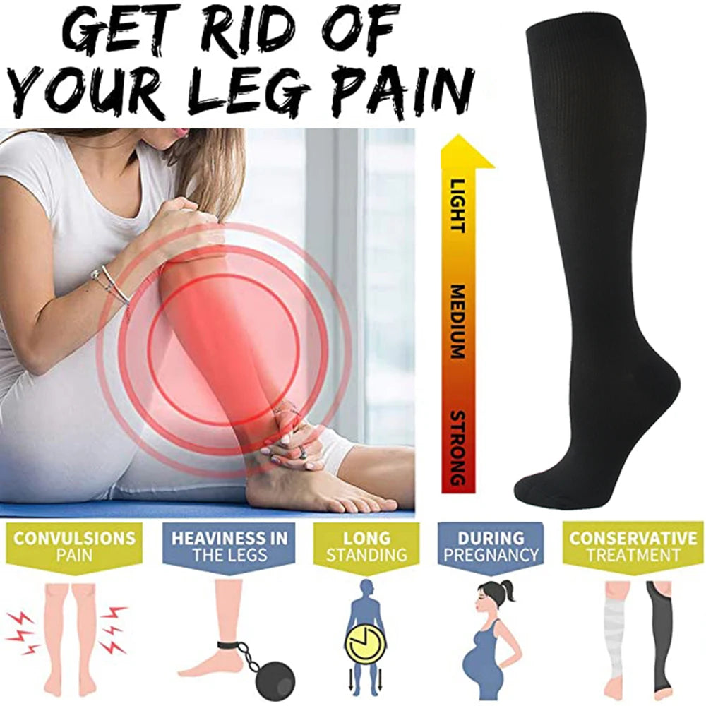 SpaceToThrive LLC™ Premium Compression Socks | 20–30 mmHg Knee High Support 
For Nurses, Travelers & Professionals