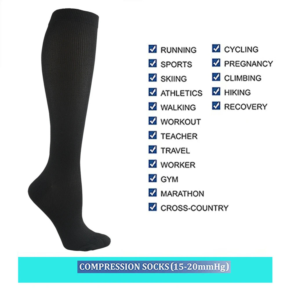 SpaceToThrive LLC™ Premium Compression Socks | 20–30 mmHg Knee High Support 
For Nurses, Travelers & Professionals